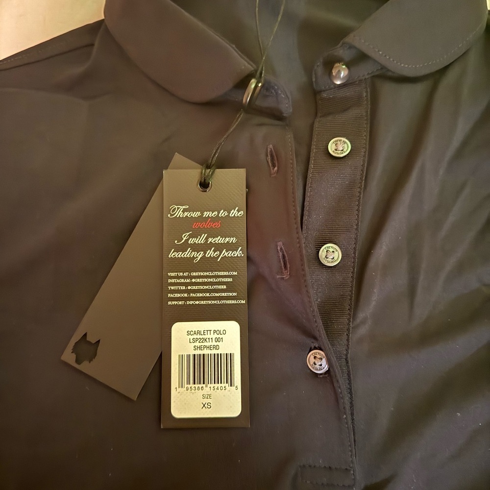 Greyson/ SCARLETT POLO- 1 Black and 1 DARK NAVY BLUE 1 WHITE - XS! NWT - Picture 4 of 4